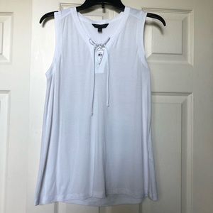 Banana Republic white sleeveless top